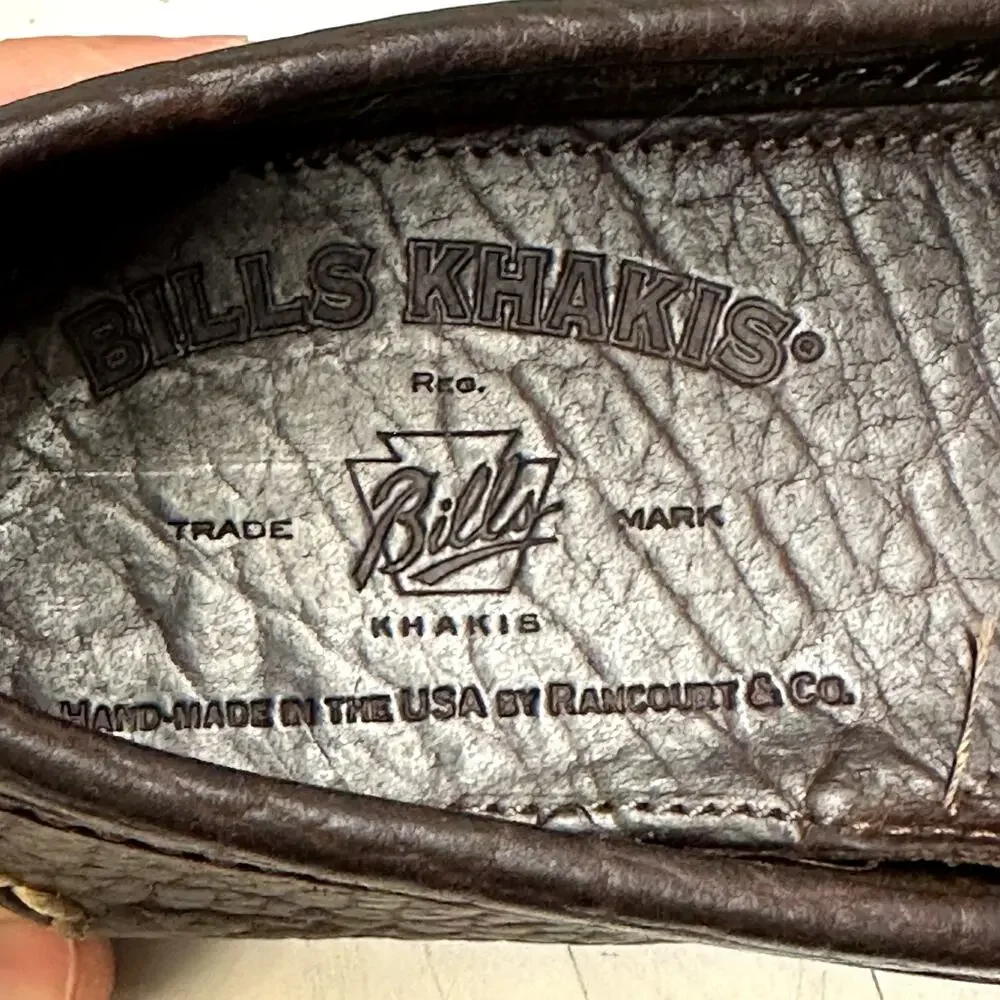 RARE Rancourt & Co. x Bill's Khakis Bison Penny Loafer Camp Moc Maine USA 11 D